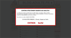 Desktop Screenshot of blog-adulte.fr